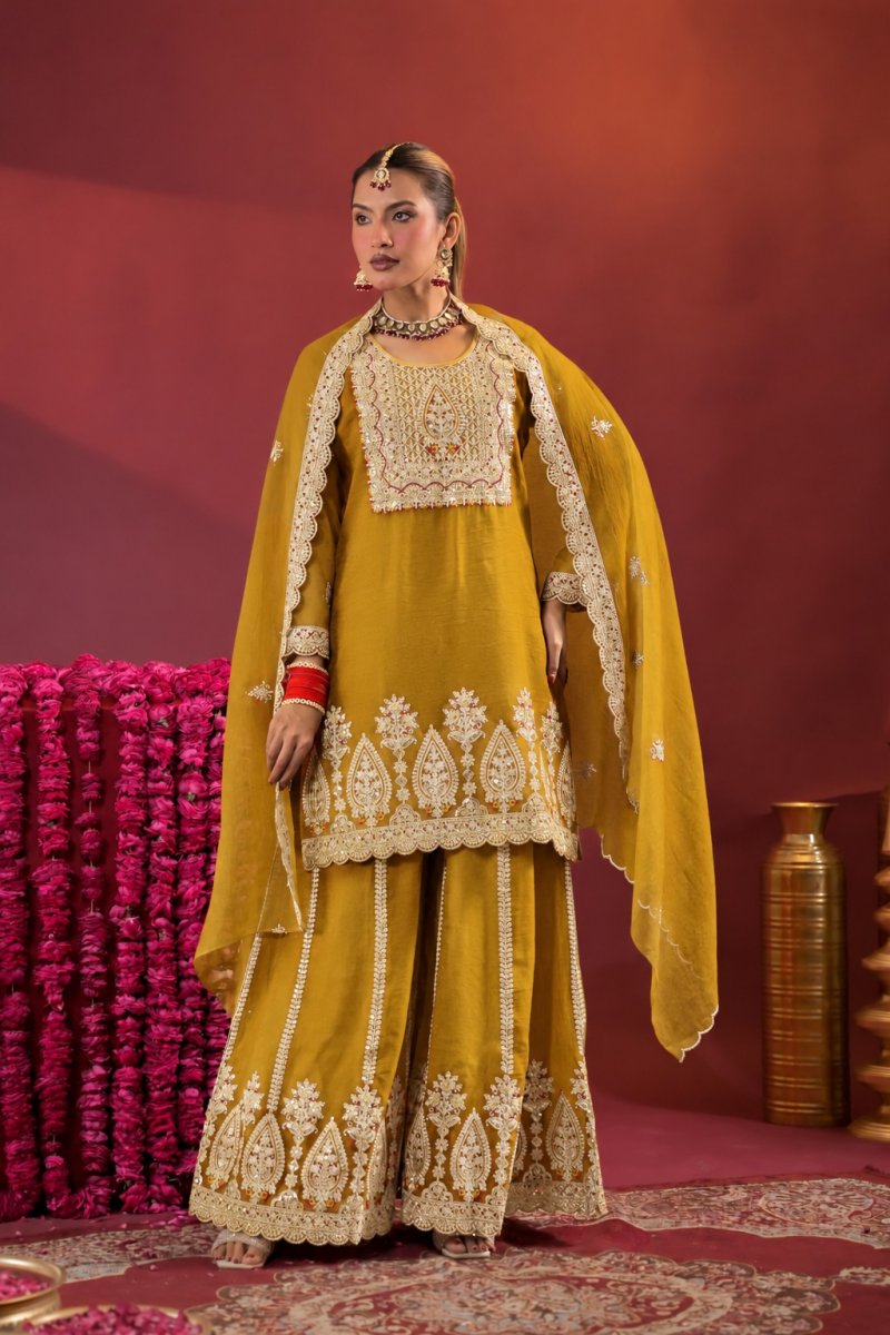 Rangrez By Afsana Rose Gold Crush Readymade Suits 